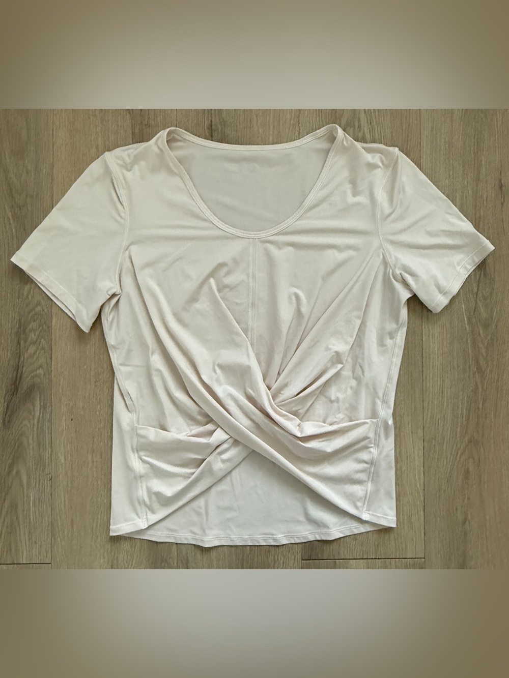 Lululemon Do The Daily Twist Front Short Sleeve Shirt Holistic Off White Size 10